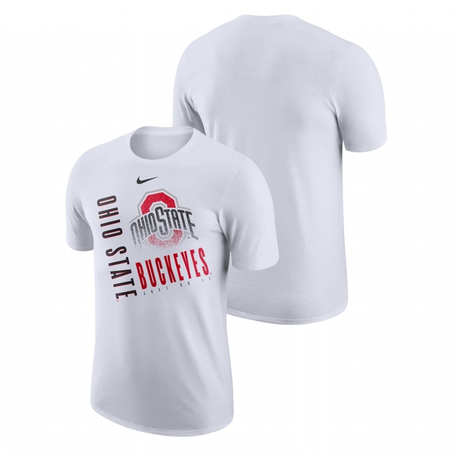 Ohio State Buckeyes Men's NCAA White Just Do It Nike Performance Cotton College Basketball T-Shirt TNI7549AN